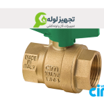 شیر توپی آبی دسته کلیدی ۳۱۶BL دو طرف تو پیچ سیم ایتالیا  PN۸۰